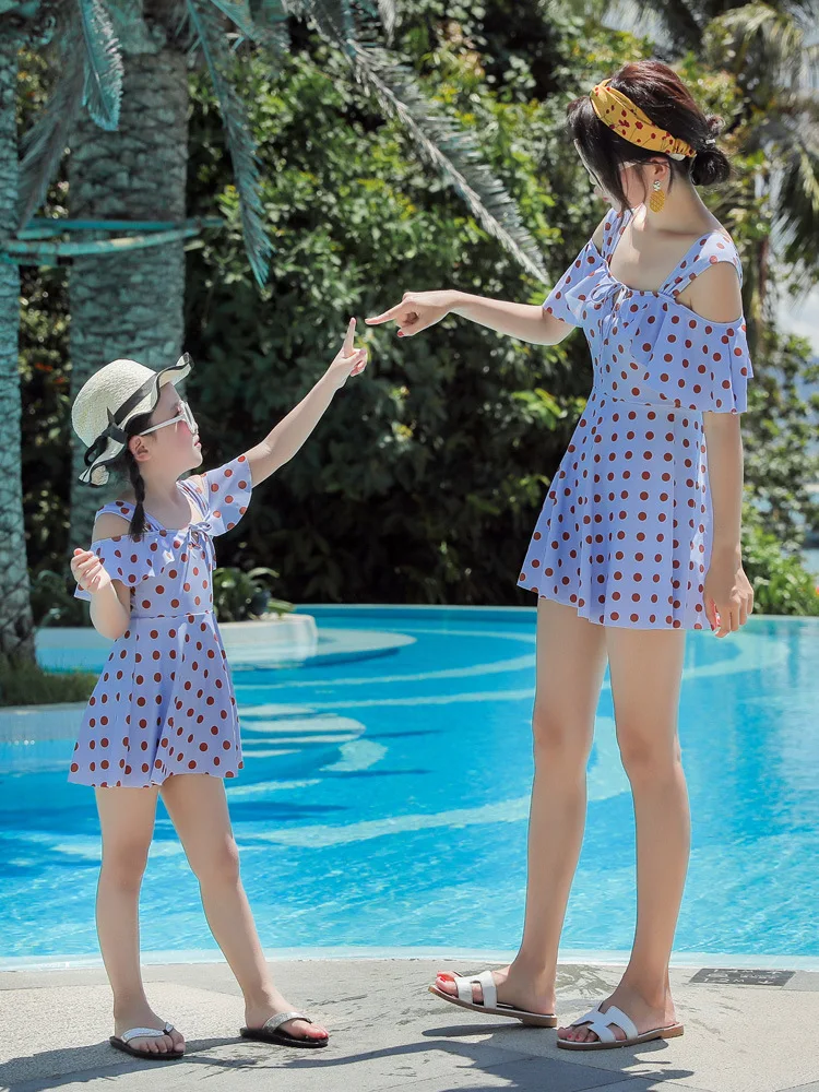 

2019 New Parent And Child Bathing Suit Mother & Daughter Celebrity Style Underwire Bikini Boxer Two-piece Swimsuits CHILDREN'S S