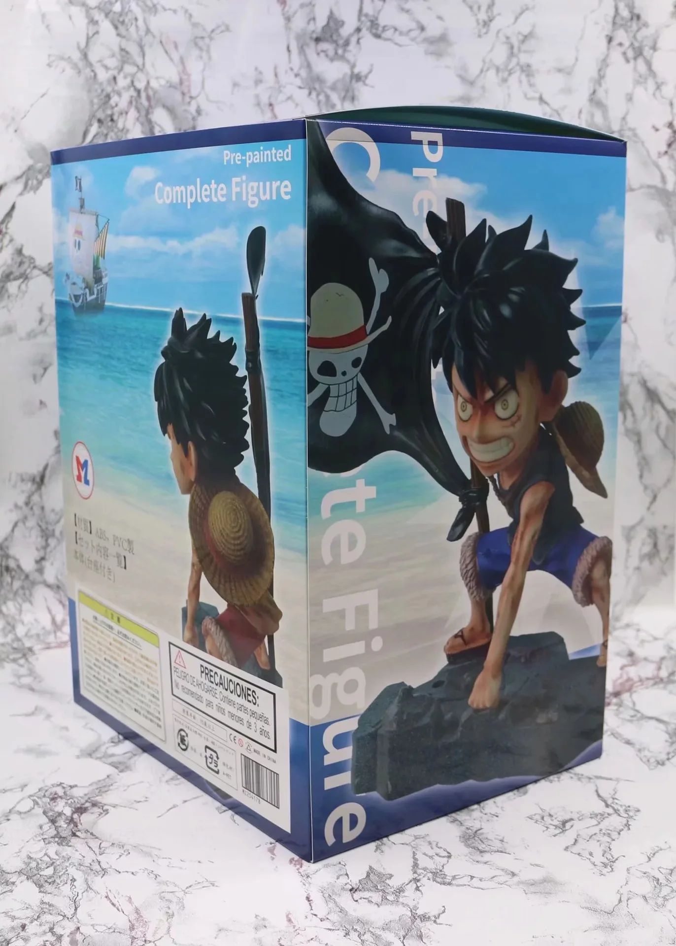 Диффузная динамическая квадратная Аниме one piece Государственный пиратский флаг соломенная шляпа Луффи в коробке гаражный комплект Абердин украшения модель