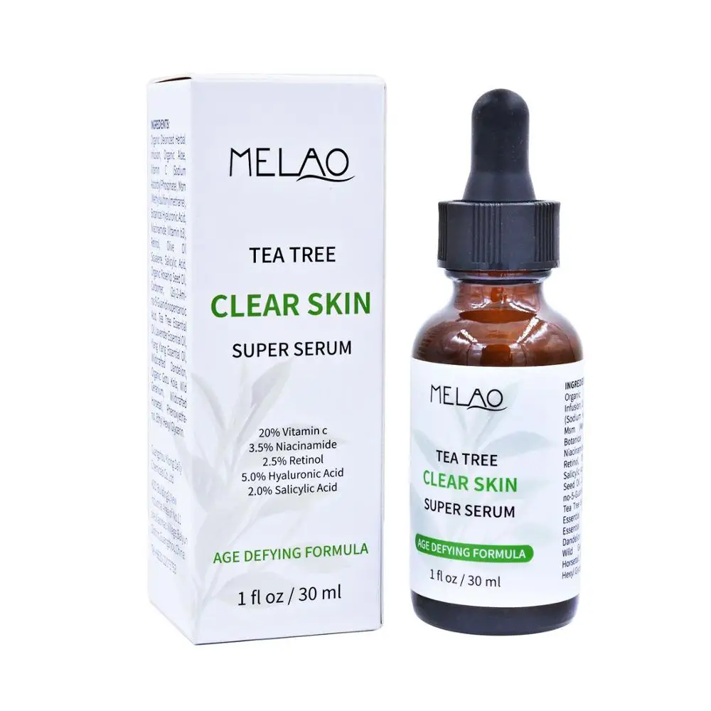 MELAO эссенция для лица чайное дерево оригинальные масла против морщин Отбеливание сокращение пор и сухой тон кожи лечение для свежести 30 мл