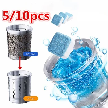 

Drop Shipping 5/10 Pcs Washing Machine Cleaner Detergent Effervescent Tablets for Washing Machine Accessories Clean Spot
