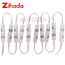 Samsung чип SMD 5630 Светодиодный модуль освещения DC12V IP68 Водонепроницаемый супер яркий красные, синие, зеленые, белые, 3 светодиодный модуль