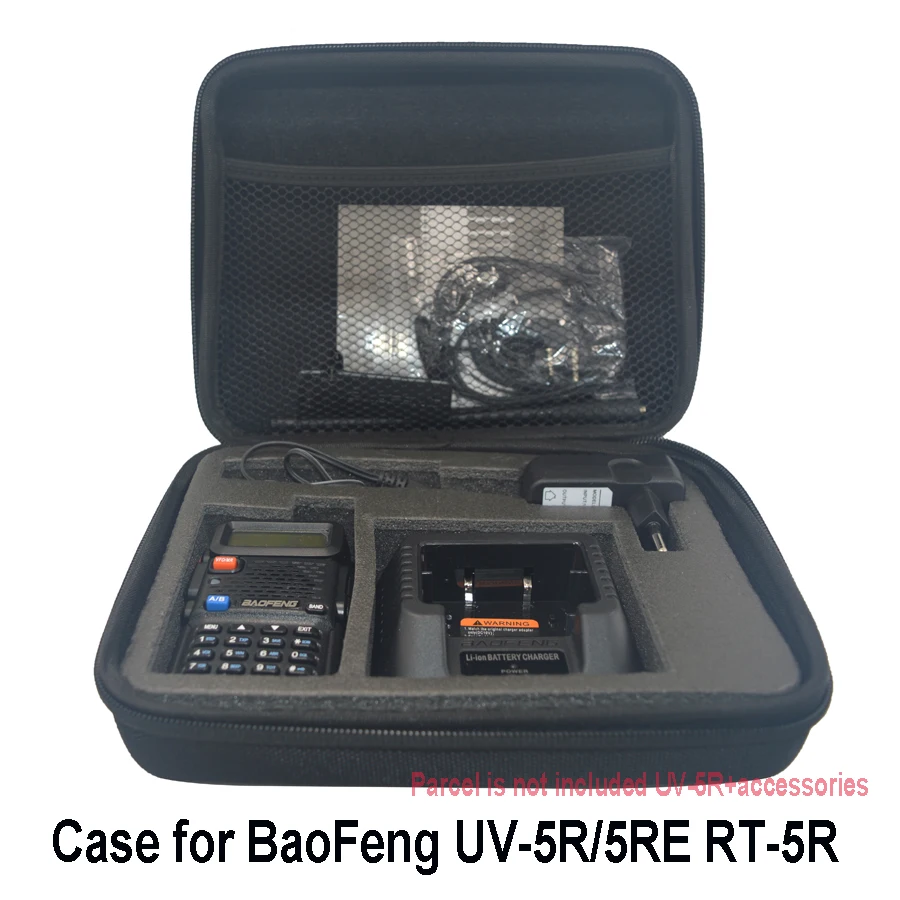 black for UV-5R Новая горячая распродажа чехол для переноски сумка коробка для хранения для BAOFENG UV-5R UV-5RE UV-82 8D TYT TH-F8 Walkie Talkie launch охотничья сумка - Цвет: black for UV-5R
