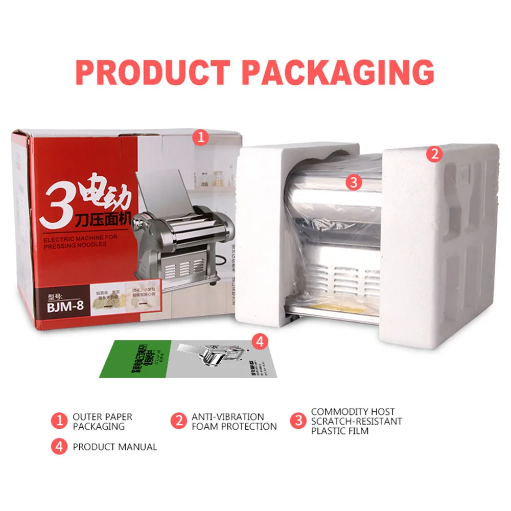 Household Fresh Pasta Machine Noodles Maker Noodle Cutter Four-knife Type Electric Automatic Electric Dough Grinder