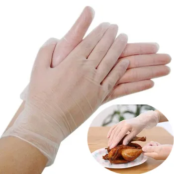 

PVC Disposable Gloves Food Processing Protective Gloves Clear Vinyl Gloves for Working Kitchen Cooking Cleaning 9 Inch Length