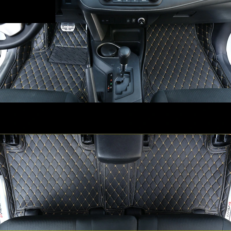 Lsrtw2017 кожаные автомобильные коврики в салон для toyota rav4 2013 2014 2015 2016 2017 2018 xa40