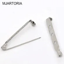 100 шт серебряная брошь на задней панели, булавки и самодельные фурнитура, ювелирная брошь, принадлежности для изготовления, аксессуары для изготовления Броши 39x5 мм