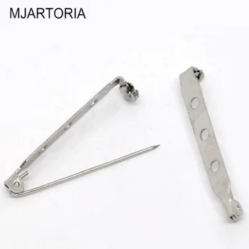 

8-100Pcs Silver Tone Brooch Back Bar Pins And DIY Findings Jewelry Brooch Making Supplies Accessories For Making Brooch 39x5mm