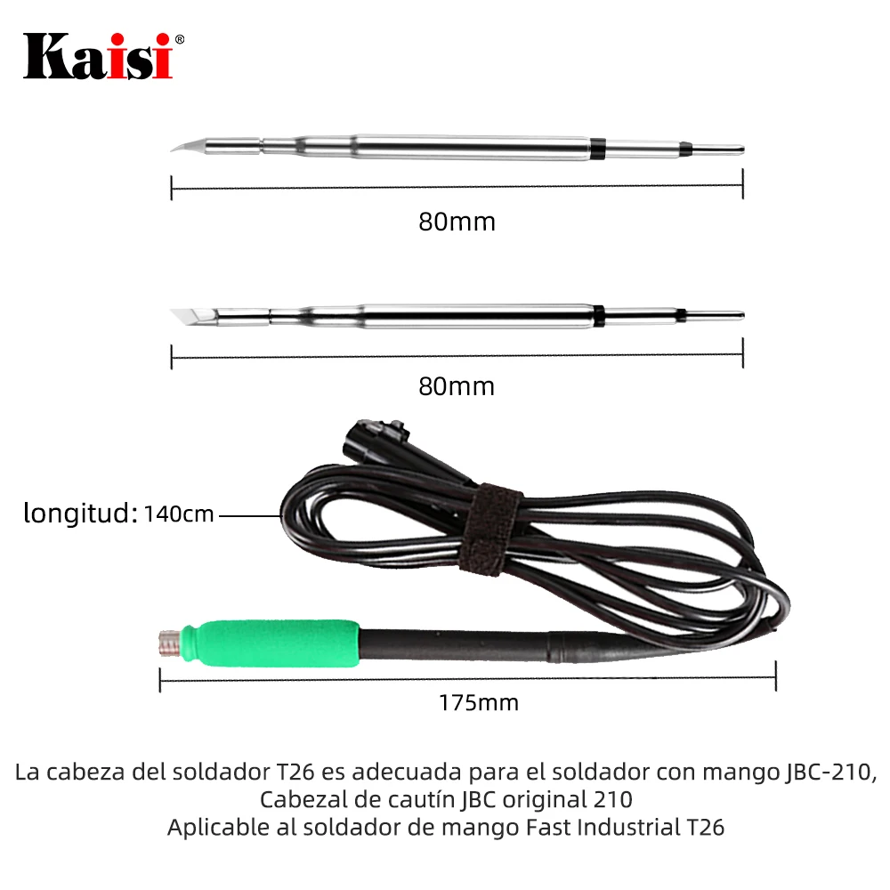 SUGON T26 Kit De Solda Com 3 Pontas De Ferro, Estação De Solda, 80W, Energia Elétrica De Solda, Solda