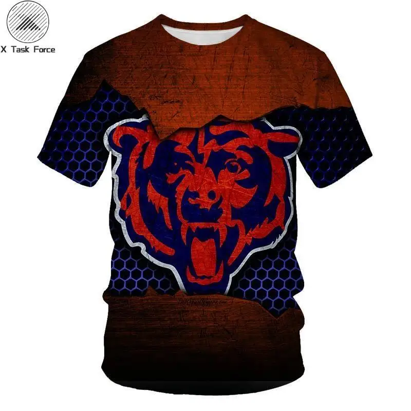 Equipo de ftbol insignia 3D impreso hombres Slim fit moda Cool camiseta equipo impresin veranoabrigocamisacamiseta s | Мужская одежда