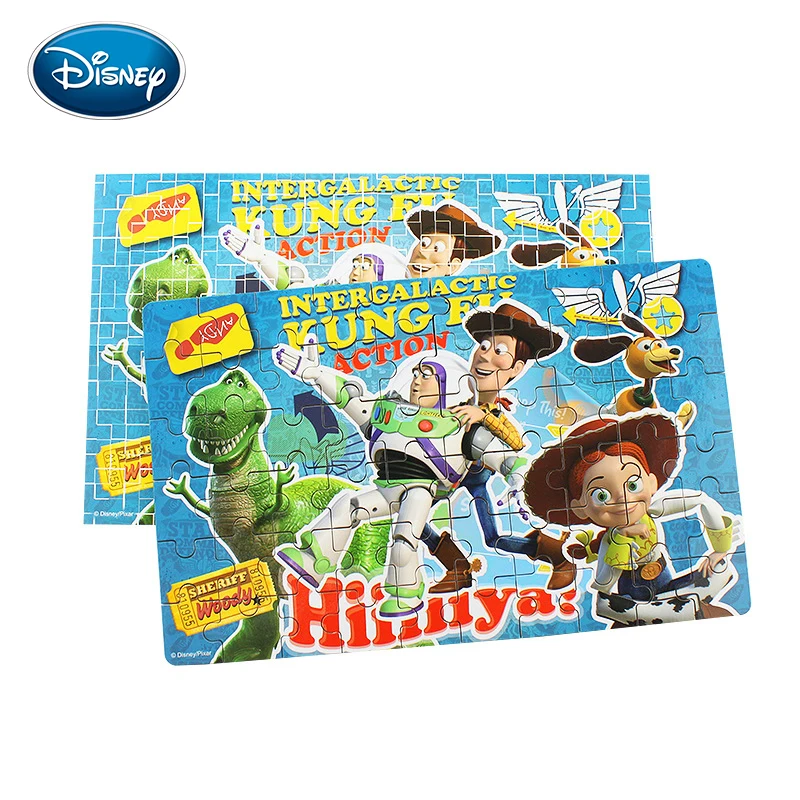 Disney Toy Story 4 железная коробка деревянная головоломка 4 цвета Дети Раннее Обучение 60 штук и 100 шт плоских пазлов для безопасности детей