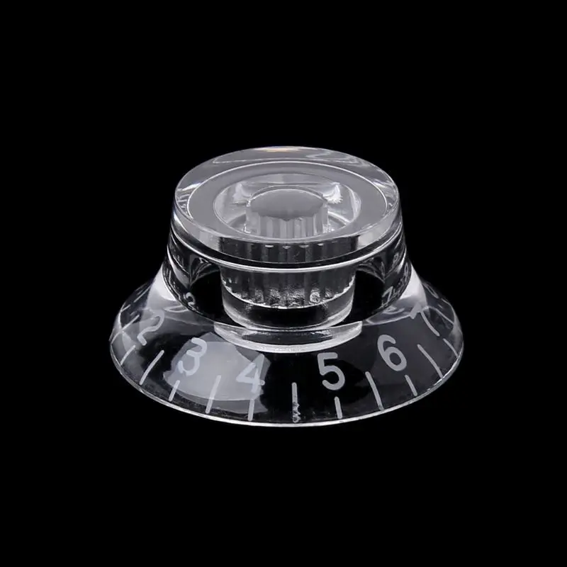 

1pc Knob Button Bell Shape Guitar Tone Volume Control For LP Guitar Parts Transparent White