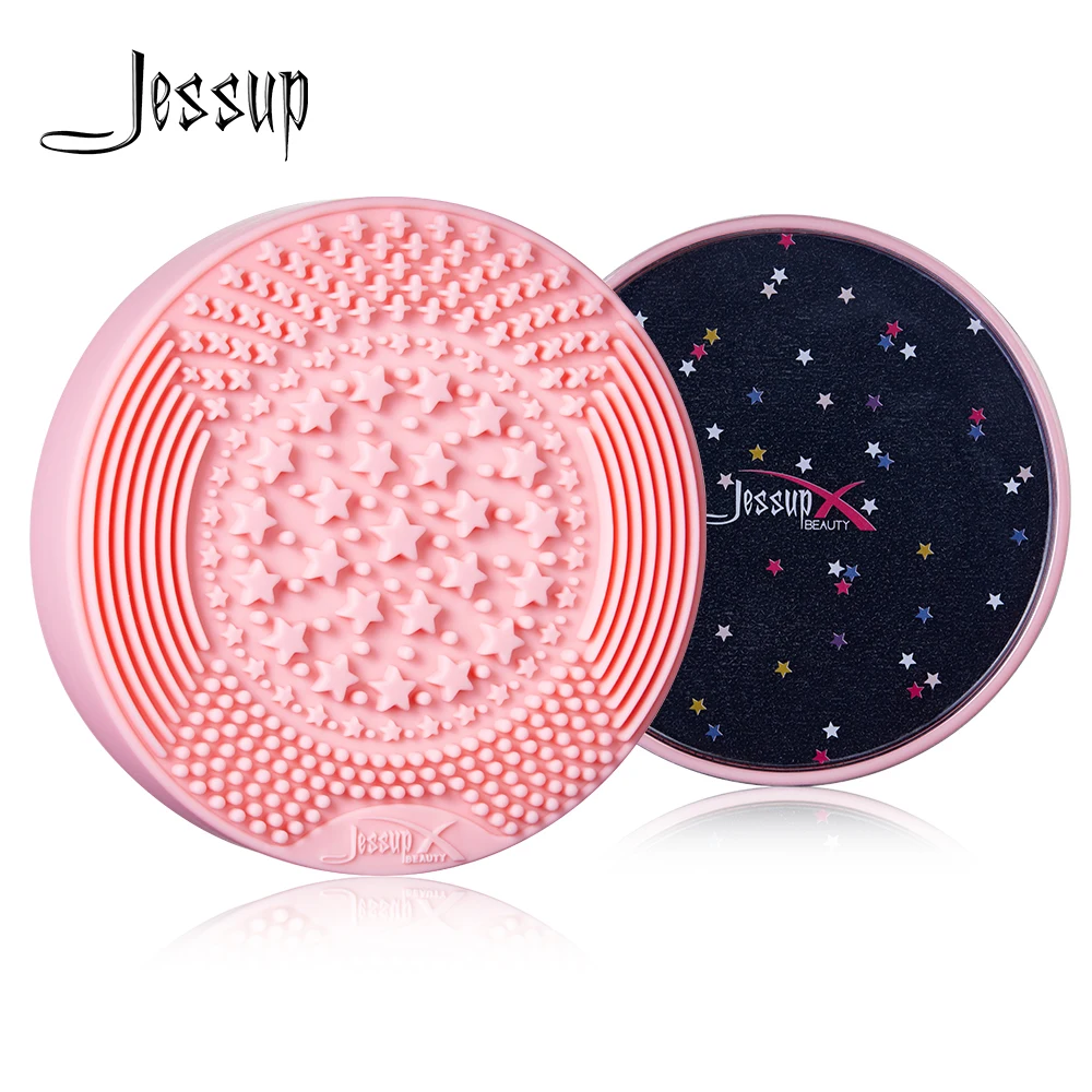 

Jessup Makeup Brush Cleaner Sponge 2-IN-1 Dry & Wet Silicone Remover Color Makeup Accessories