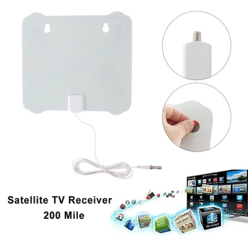 

5V/30mA TV Antenna 200 Mile HDTV Indoor Antenna Aerial HD Digital TV Signal Amplifier Booster Cable