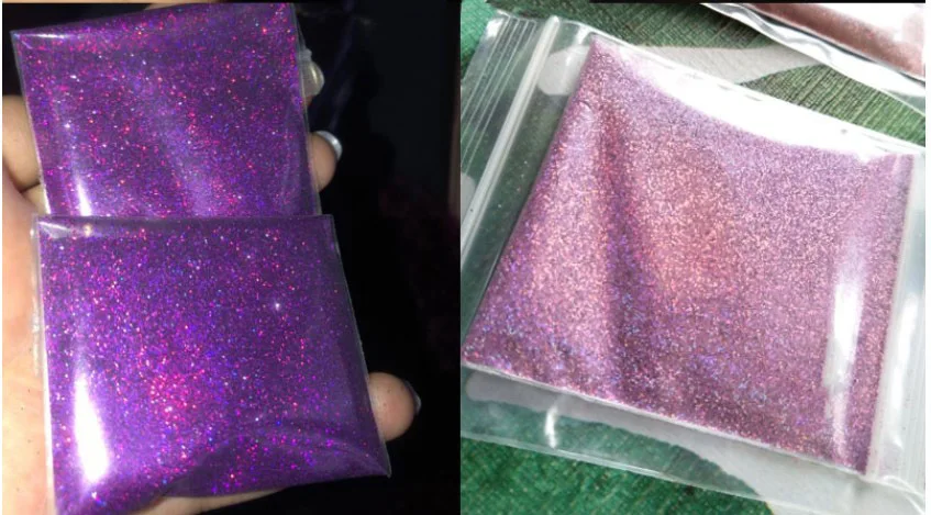 Nail Powder Nail Glitter Nail Pigment Nail Decoration Nail Flakes 24 Color 50G Holographics Laser Glitter Silver Pink Chrome Dust Sequins DIY Polish