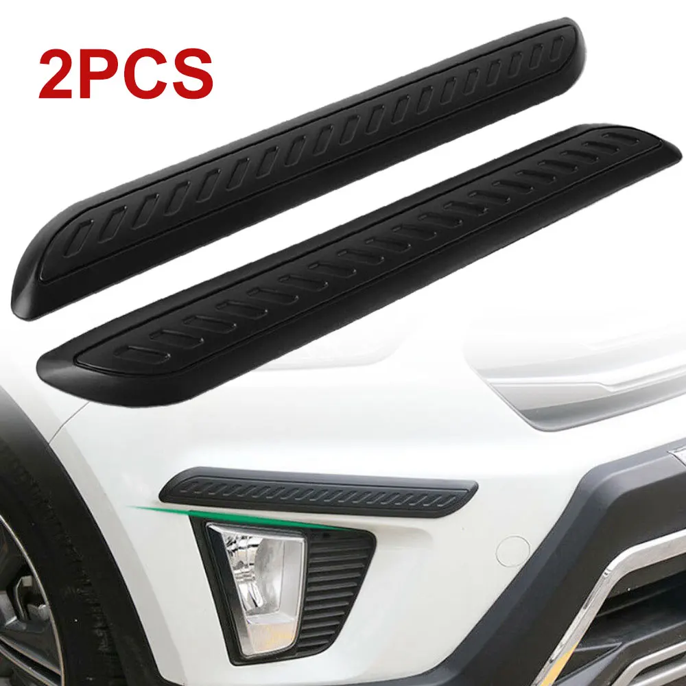 

2Pcs Universal Car Bumper Corner Protector Door Guard Cover Anti Scratch Sticker Rubber Black Car Accessories