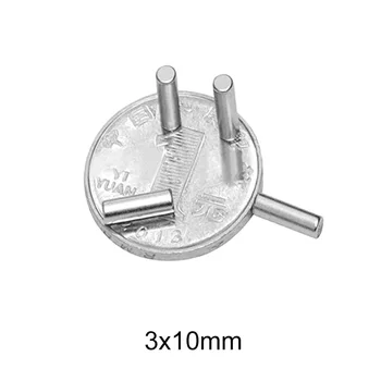 

50~500pcs 3x10 mm N35 Strong Cylinder Rare Earth Magnet 3mm*10mm Round Neodymium Magnets 3x10mm Mini Small Magnet 3*10 mm