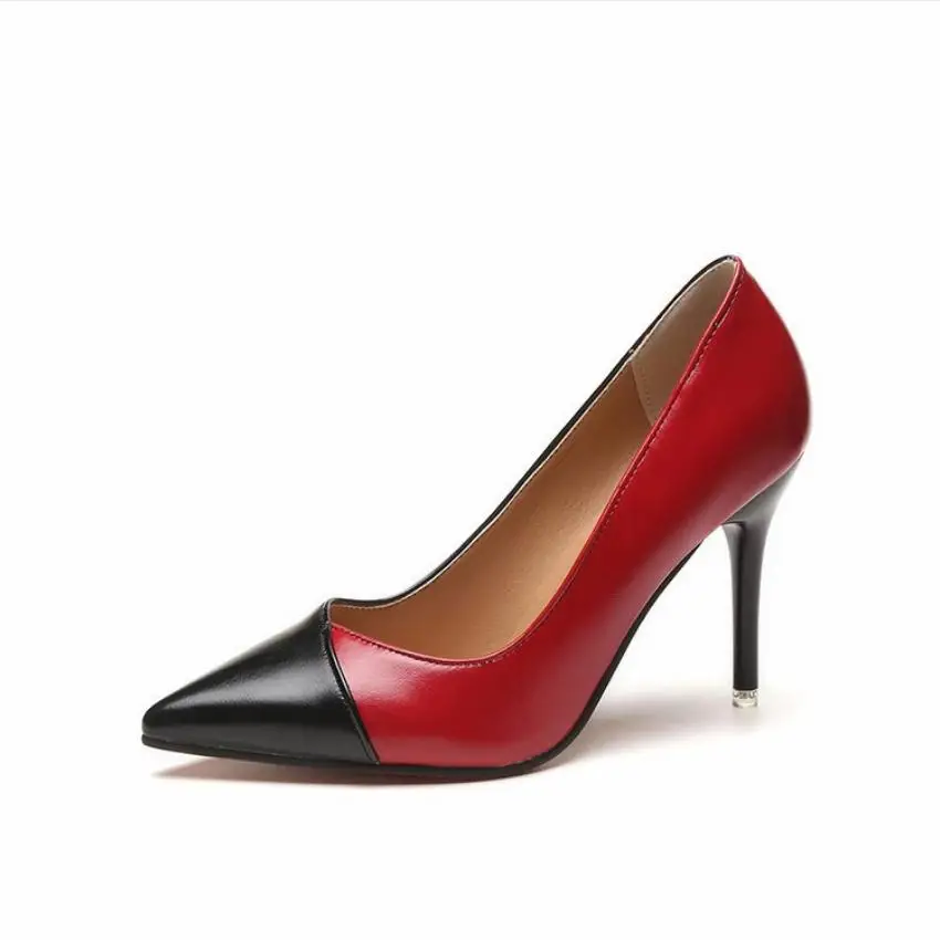 

Fashion professional black shallow pointed high heels European and American style sexy temperament stiletto shoes