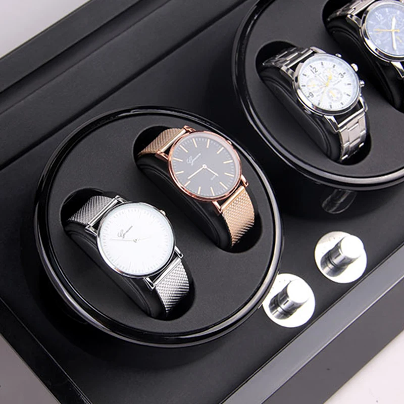 ONEON Автоматическая намотка часов с глянцевой краской часы обмотка Дисплей Чехол для хранения питание от японского двигателя экстремально тихий