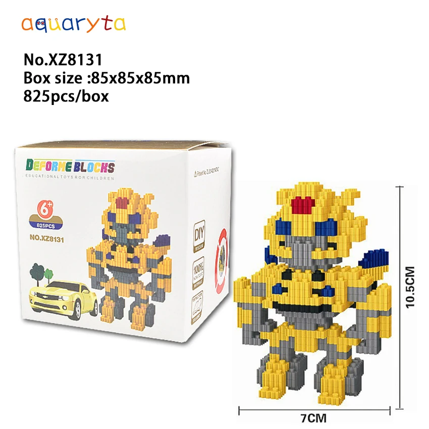 

Aquaryta New 8mm Diamond Micro-building Blocks Classic Movie Game Cartoon Character with Box Set Gift For Children 825pcs/Bag