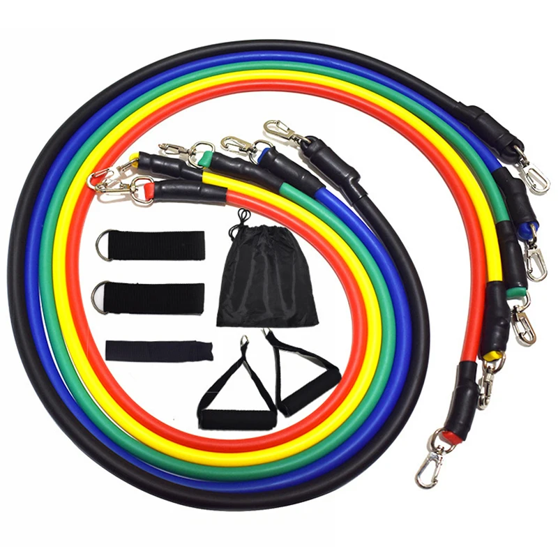 

11pcs/Set Latex Resistance Bands Crossfit Training Exercise Yoga Tubes Pull Rope Rubber Expander Elastic Bands Sport Fitness