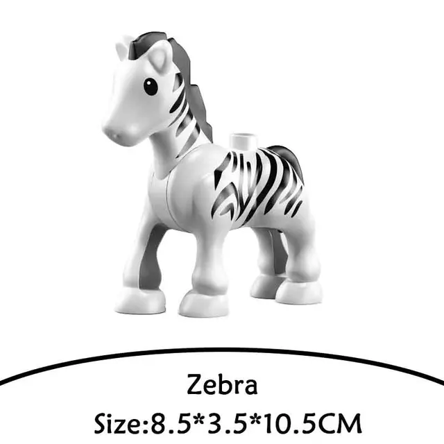 Brick Animal Spelling Building Blocks New Animal Cartoons Sea Flamingo Compatible With Brick Toy For Children Christmas Gift zebra