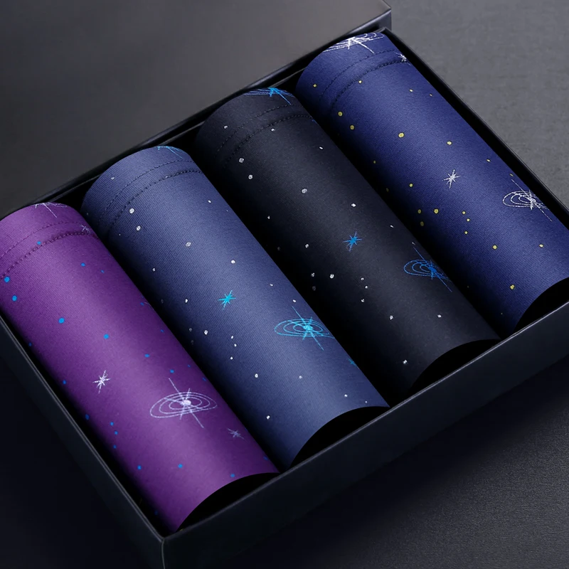 

2019 Shorts Mens 4Pcs\lot Best Selling Mens Underwear Boxers Modal Boxer Men Printed Boxer Shorts Boxers Mens Underwear L-5XL