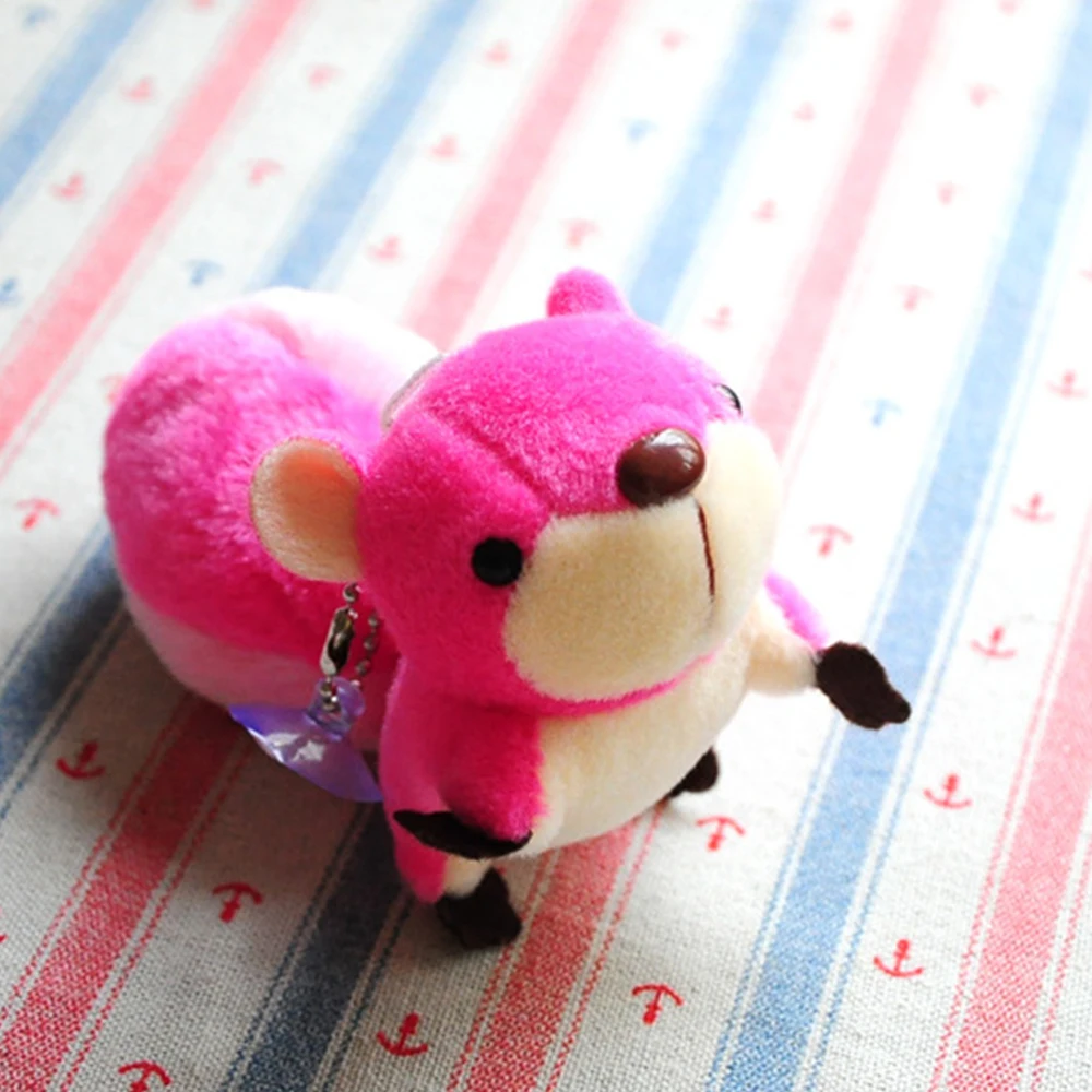 

Sozzy Squirrel Plush Toys Soft Stuffed Dolls Small Keychains Bag Pendant Cotton Plush Lovely Toy Gift Oversized Tail Cute Animal