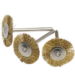 Brosses à tige en fil de cuivre, outil électrique pour sculpture sur bois, rouille, accessoires Dremel, outils rotatifs, brosse de polissage 