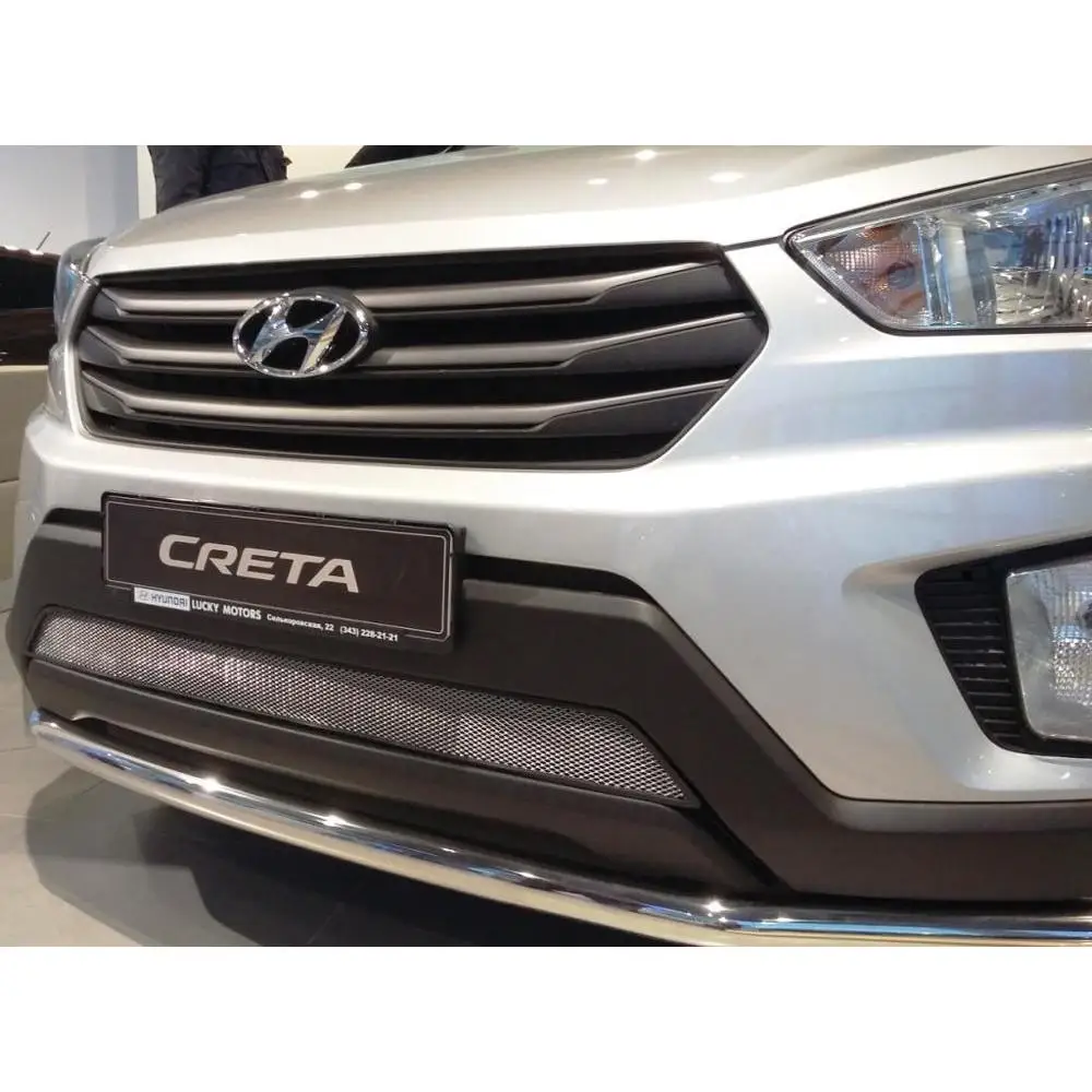 Защитная сетка на решетку радиатора Хендай Creta-> ix25
