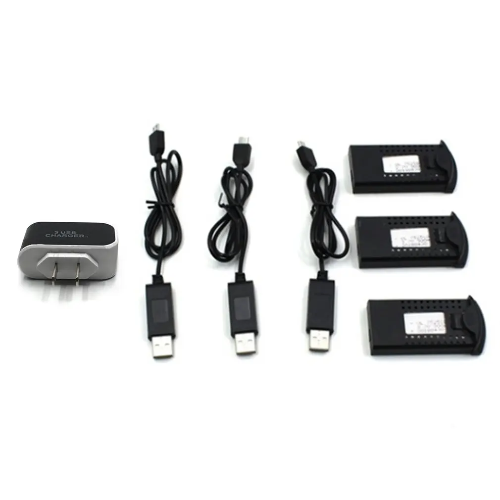 

3pcs 3.7V 900mAh Battery with USB Cable EU/US Charger Rechargeable RC Drone Battery for SG700DM107S Folding Aircraft