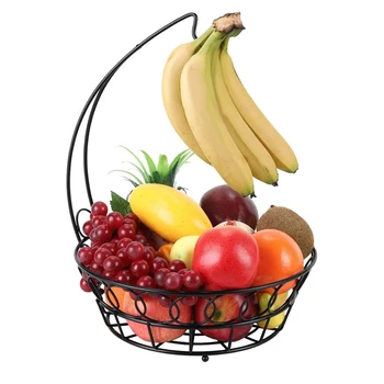 

Creative Countertop Wrought Iron Fruit Basket Hollow Living Room Fruit Basket Metal Fruit Tray Rack