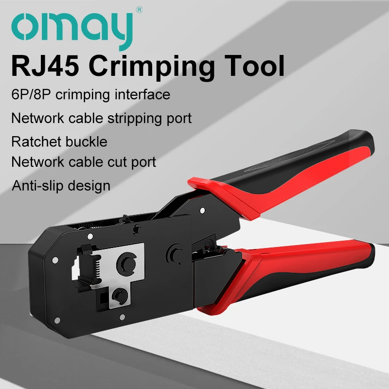 network wire tracer OMAY RJ45 Crimping Tool Ethernet Network LAN Cable Crimper Cutter Stripper Plier Modular 8P RJ45 and 6P RJ12 RJ11 imbaprice network cable tester