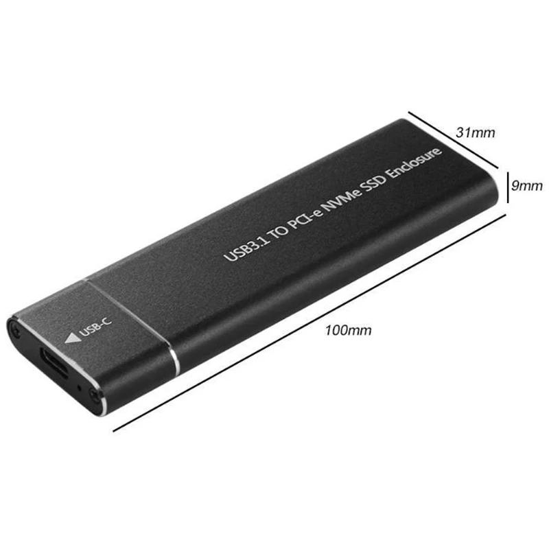 USB3.1 тип-c к M.2 M ключ NVMe SSD коробка твердотельный накопитель Корпус чехол 10 Гбит/с высокоскоростной жесткий диск корпус