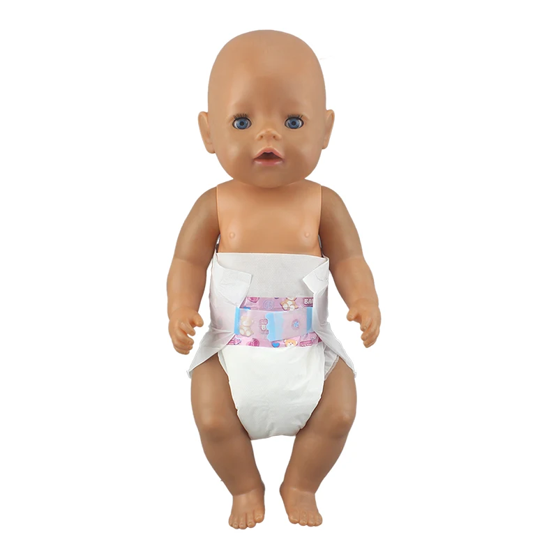 Diaper 43cm Baby Reborn Dolls 17Inch Dolls Accessories 3pcs doll accessories plush doll accessories