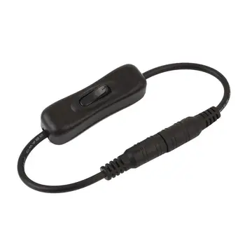 

Male Female Switching Line LED Strips Light Bar Cable Connector Black 30CM