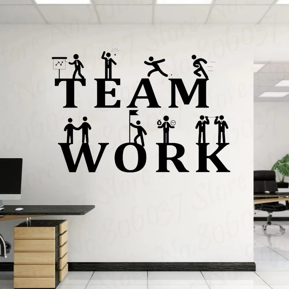 Large Office Teamwork Wall Sticker Company Classroom Team Work
