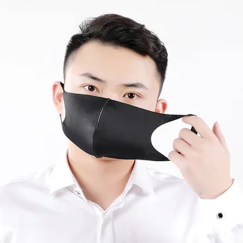 

Mouth Mask Unisex PM2.5 Pollen Anti Dust Mask Anti Pollution Elastic Earloop Face Mouth Mask Breathable Black Punk Mask 3pcs