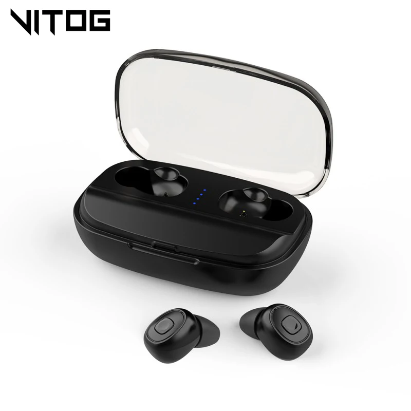 

TWS True Bluetooth 5.0 Earphone HiFi Stereo Handfree Wireless Headphone Sport Waterproof Headsets Earbuds with Mic Power Bank