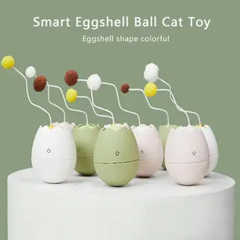 

Hot Funny Pet Cat Interactive Toy Training Electric Rotating Tumbler Smart Automatic Game Eggshell Cats Rolling Ball Kitten Toys