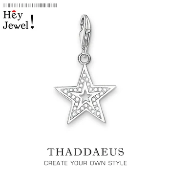 

Charm Glitter Star 925 Sterling Silver For Women Men 2019 Winter Lobster Clasp Trendy Club Gift Thomas Style Gift Fit Bracelet