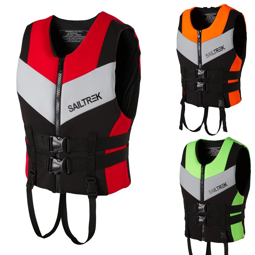 Neoprene Life Jacket Adult Vest Water Sports Fishing Kayaking Boating Swimming Surfing Drifting Safety Suits | Спорт и развлечения