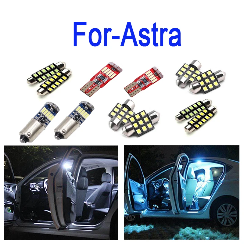 

White Error Free LED mirror lamp + LED trunk Bulb interior Reading dome map light for Opel Astra H J K ( 2004 to 2012 2018 )