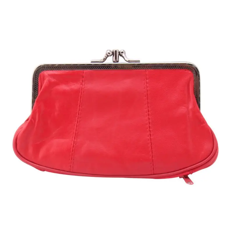 Women Girls Coin Purse Wallet Mini Case Storage Clutch Small Change Bag - Color: Red