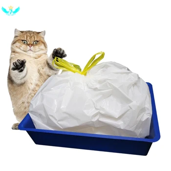 

7Pcs 91.5 × 45.7 Cm Cat Litter Bags Medium And Large Litter Box Handle Bags