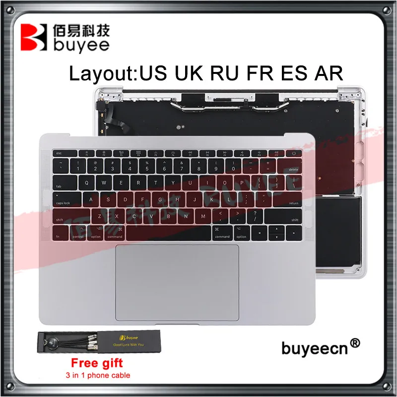 Оригинальный чехол для Macbook Pro Retina 13 &quotA1708 отдых рук TopCase US UK RU FR ES AR клавиатура