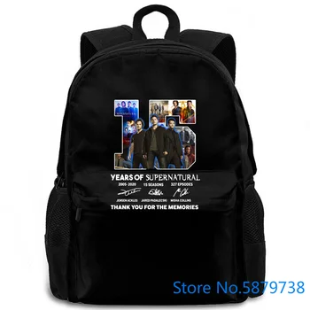 

15 Years of Supernatural TV Love Supernatural Printed Design women men backpack laptop travel school adult student