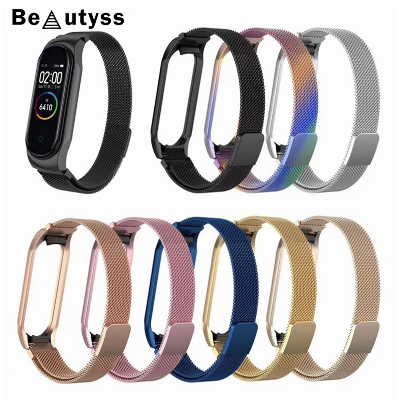 Ремешок Beautyss MBeautyss для Mi Band 4 сменный браслет с магнитной петлей Миланская петля