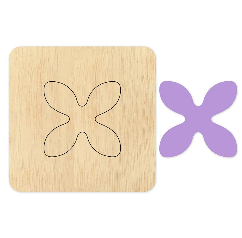 

Estel Four-leaf flower Wood Cutting Dies Stencil 2019 New Wood+ Metal Laser Cutter Die Embossing Craft Taglio del legno