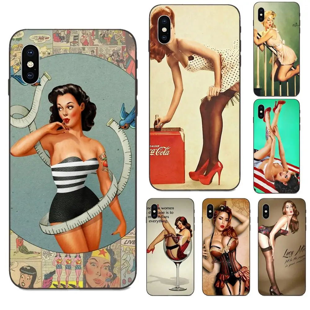 For Apple iPhone 11 X XS Max XR Pro 4 4S 5 5S SE 6 6S 7 8 Plus On Sale Phone Case Pin Up Pinup Sexy Girls Girl | Мобильные телефоны