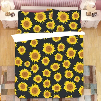 

sunflower 3D Printed 3pcs Bedding Set Duvet Cover Bed Cover Set Bedspreads Home Textiles